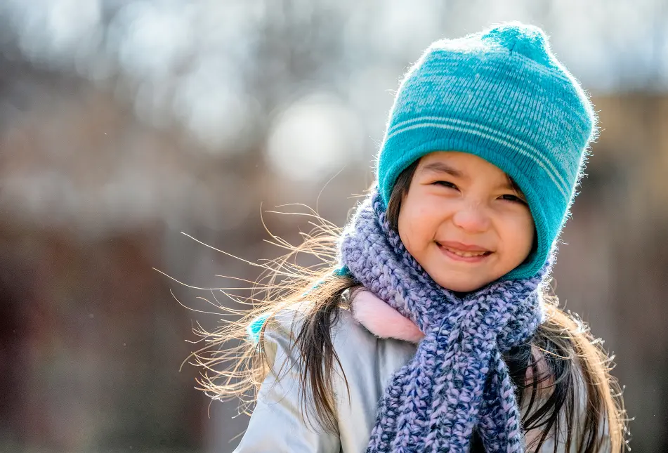 Girl in winter hat