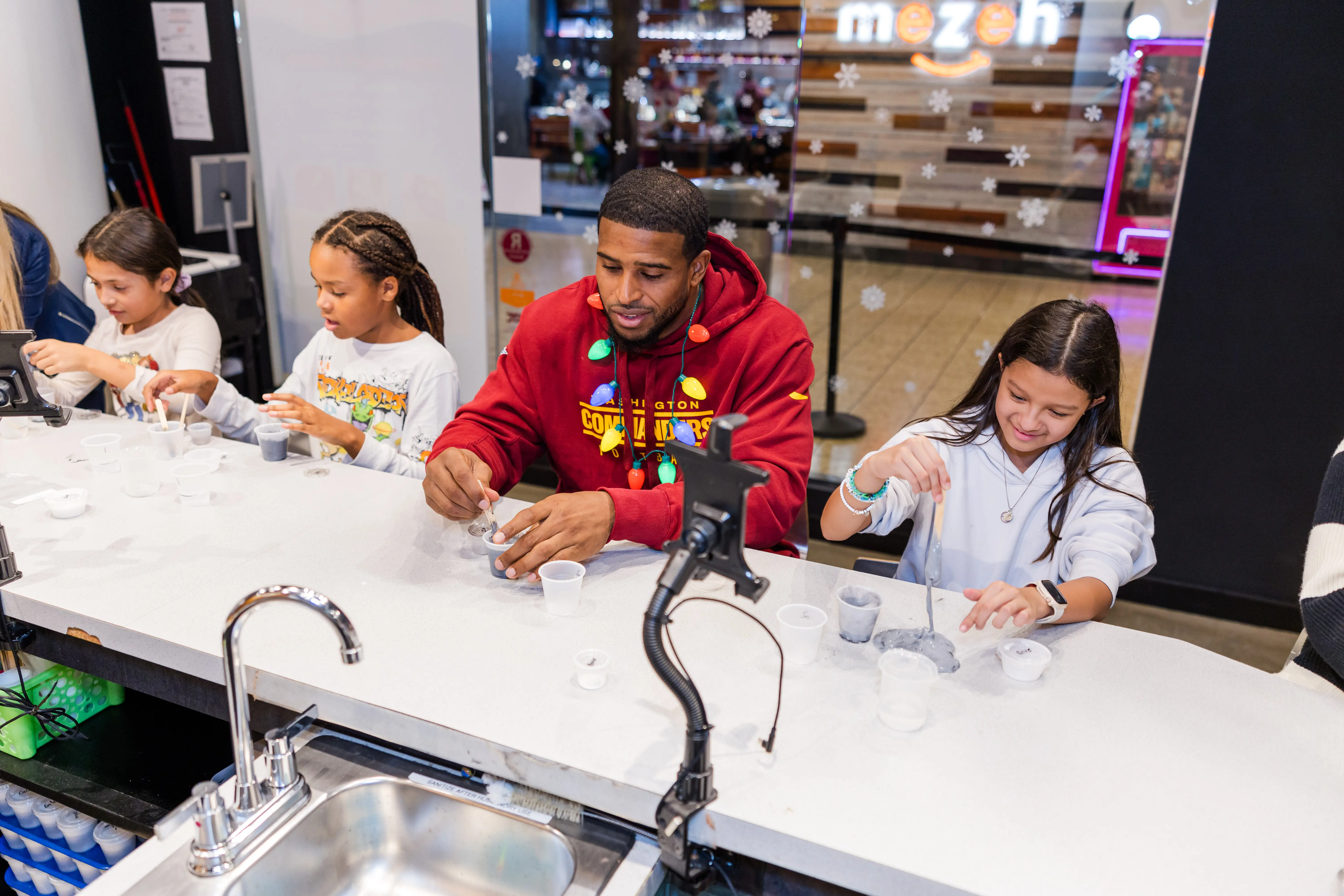 Children doing a STEM activity