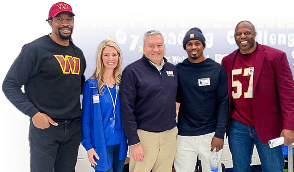 Commanders Legends with NWFCU Foundation staff and leadership