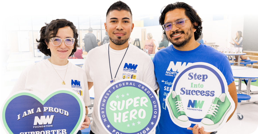 Northwest Federal Credit Union Foundation donation banner with call-to-action button