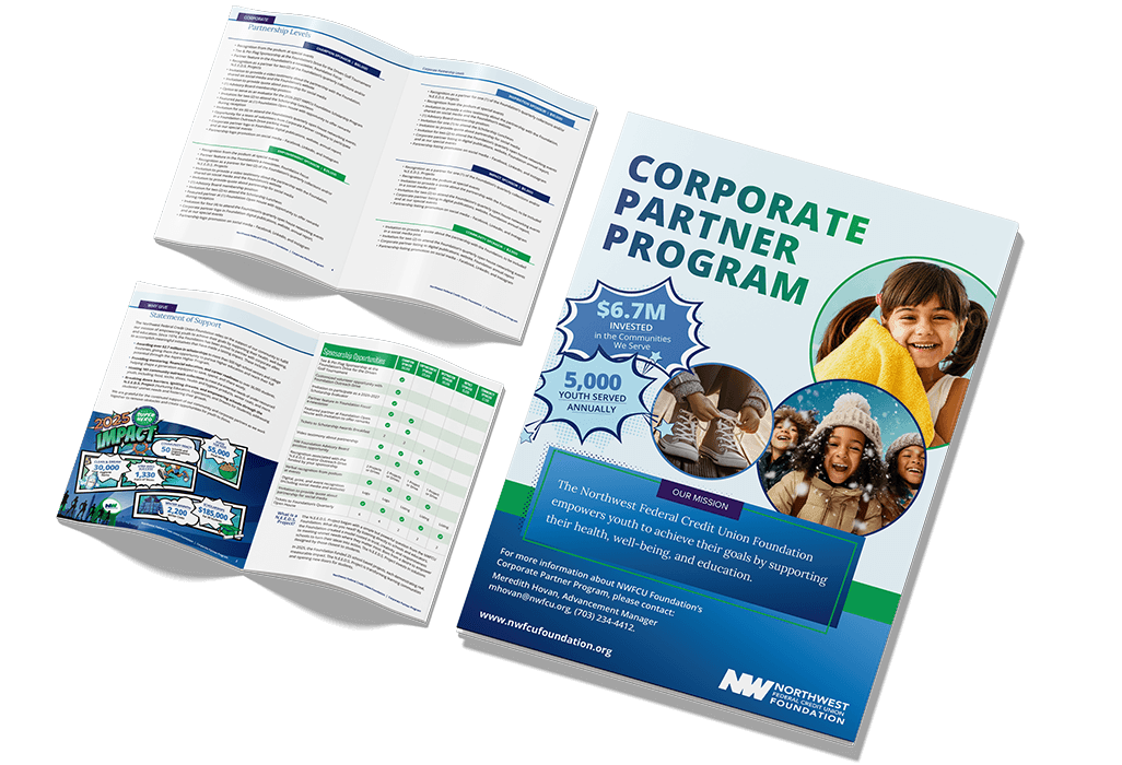 Corporate sponsors collaborating with Northwest Federal Credit Union Foundation to support Northern Virginia youth programs